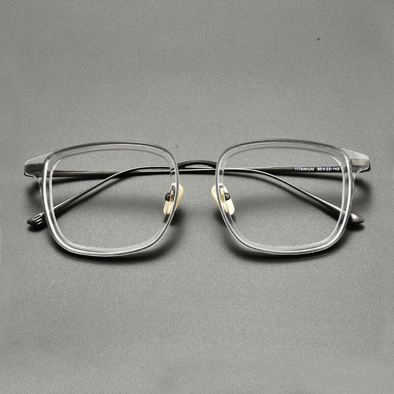 إطار نظارات للرجال بإطار من خلات التيتانيوم تصميم مربع نظارات طبية لقصر النظر للنساء نظارات بصرية فاخرة من علامة تجارية 2022