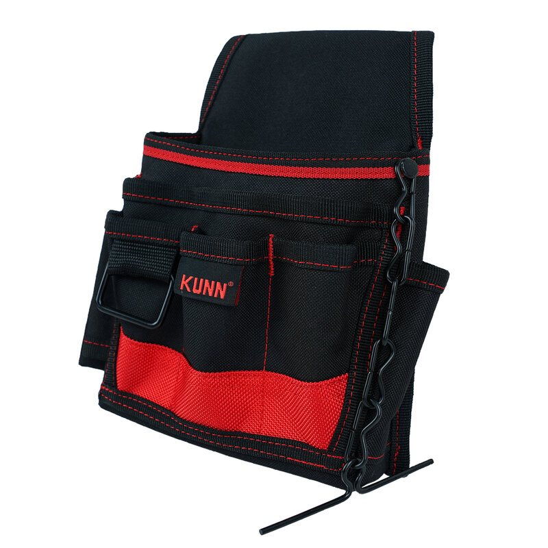 KUNN حقيبة أدوات الكهربائي الحقيبة مع حزام خصر-دائم متعدد الوظائف كيس مزموم صغير لتنظيم الأدوات والتخزين