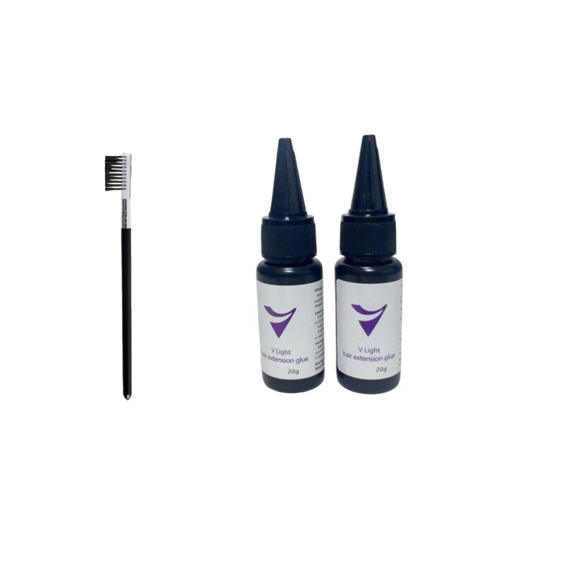 مجموعة أدوات إطالة الشعر ، تقنية V-Light ، شعر حقيقي ، أداة تطعيم سريعة ، قطعة ثابتة ولا تتبع لها ، شعر مستعار ، قطعة