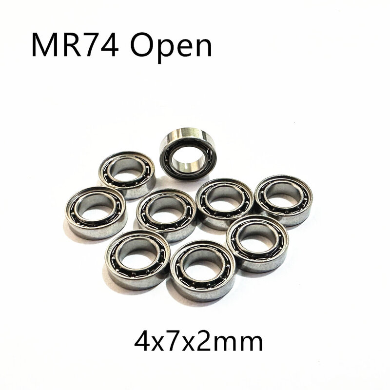 10 قطعة مصغرة الكرة تحمل MR74 مفتوحة لا غطاء 4x7x2 مللي متر صغيرة نموذج الهواء المحرك
