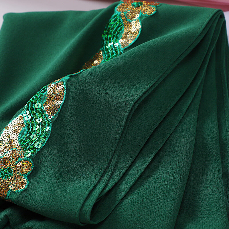 جديد قسط الشيفون الحجاب شال مع الفاخرة اللوز مسلم الإناث الصيف بريق جميل حك