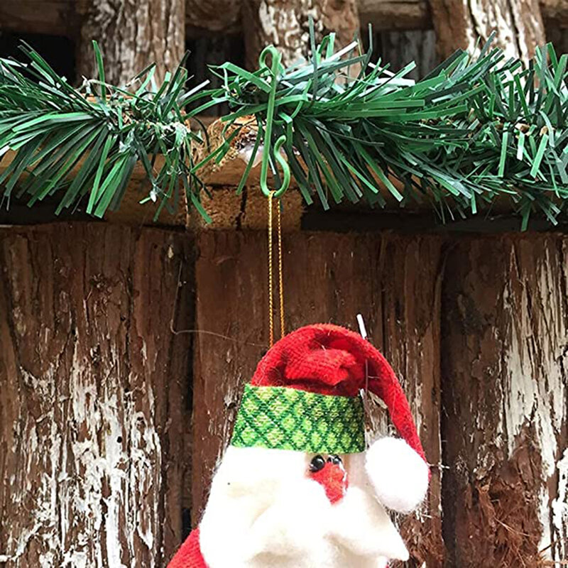 100 قطعة عيد الميلاد زخرفة السنانير عيد الميلاد شجرة تزيين خطاف شماعات S-شكل هوك لعيد الميلاد شجرة تزيين لوازم هوك للحزب المنزل