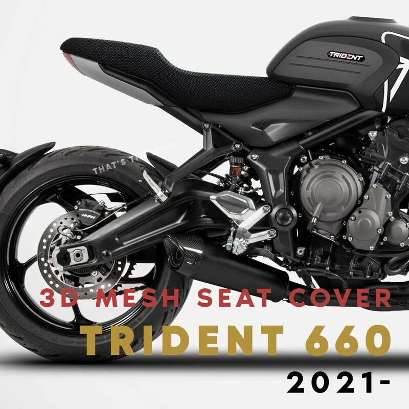 ل ترايدنت 660 triدن660 2021 دراجة نارية اكسسوارات ثلاثية الأبعاد شبكة مرونة حماية مقعد وسادة غطاء النايلون النسيج السرج