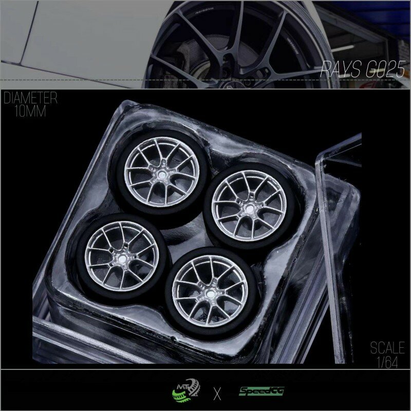 SpeedCG-Model Wheels Rays, G025, أجزاء إعادة تجهيز, 10 قطر سيارة سباق, ألعاب سيارات سباق, Hotwheels الفاخرة, Tomica, 1:64