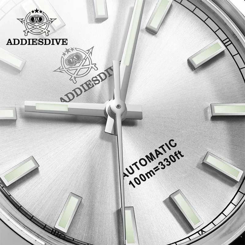 ساعة زجاجية ياقوت ميكانيكية من ADDIESDIVE للرجال ، موضة أوتوماتيكية ، إضاءة فائقة ، غوص ، 10 بار ، PT5000 ، AD2028 ، 36