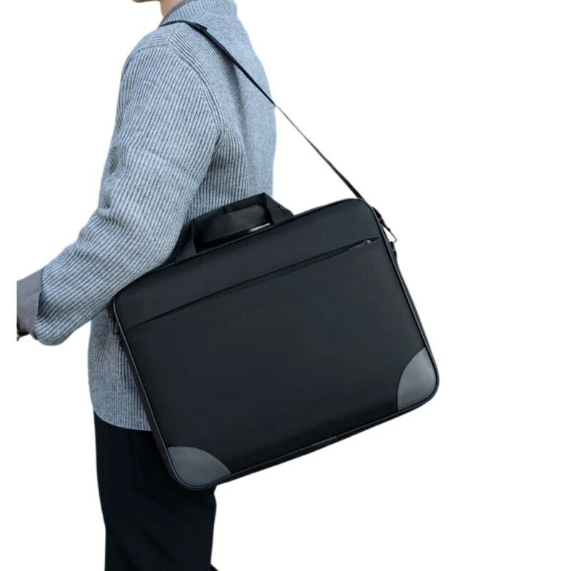 حقيبة كمبيوتر محمول مريحة بحجم 15.6 بوصة، وحقيبة كمبيوتر محمول، وحقيبة كروس، وحقيبة يد للركاب والسفر للعمل