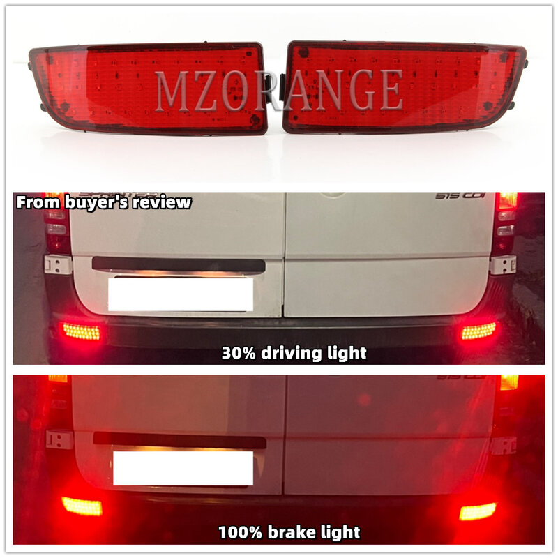 زوج من أضواء المصد الخلفي LED لسيارة Mercedes-Benz Sprinter W906 2006-2016 ملحقات سيارة عاكس مصباح فرامل الذيل الخلفي