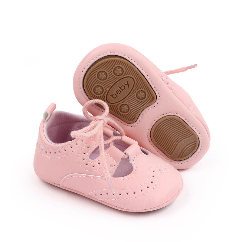 الوليد بيبي بوي فتاة أحذية عادية بولي Leather جلد الطفل الأحذية المطاطية وحيد المضادة للانزلاق طفل الأولى مشوا الرضع فتاة الأحذية الأخفاف