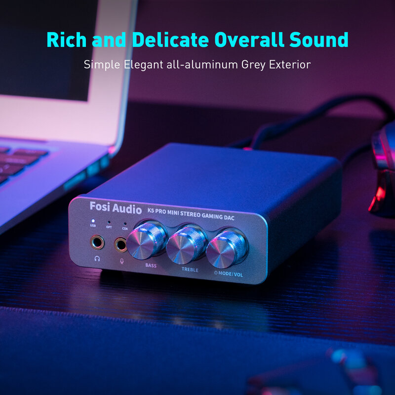 فوسي Audio-K5 برو أوسب الألعاب داك مع ميكروفون ، سماعة مكبر للصوت ، صوت صغير داك ، سطح المكتب بالطاقة ، مكبرات الصوت النشطة