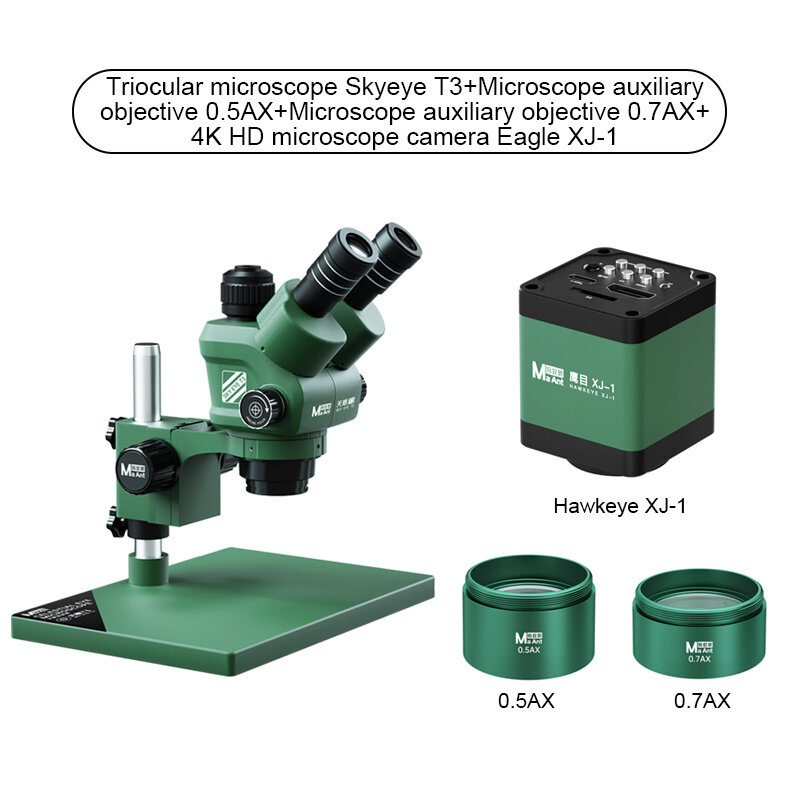 MaAnt-T3 تكبير بصري ثلاثي العينيات مجهر ستيريو ، مجهر لحام ، عالية الدقة ، التركيز الهاتف اللوحة الأم ، 6.5-58X