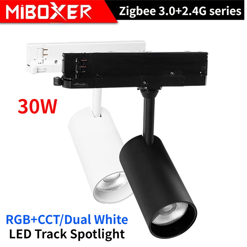 زيجبي 3.0 ميبوكسر RGB + CCT LED المسار الأضواء 30 واط تويا APP 2.4G المزدوج الأبيض الأضواء نوع السقف RF التحكم عن بعد 110-240VAC