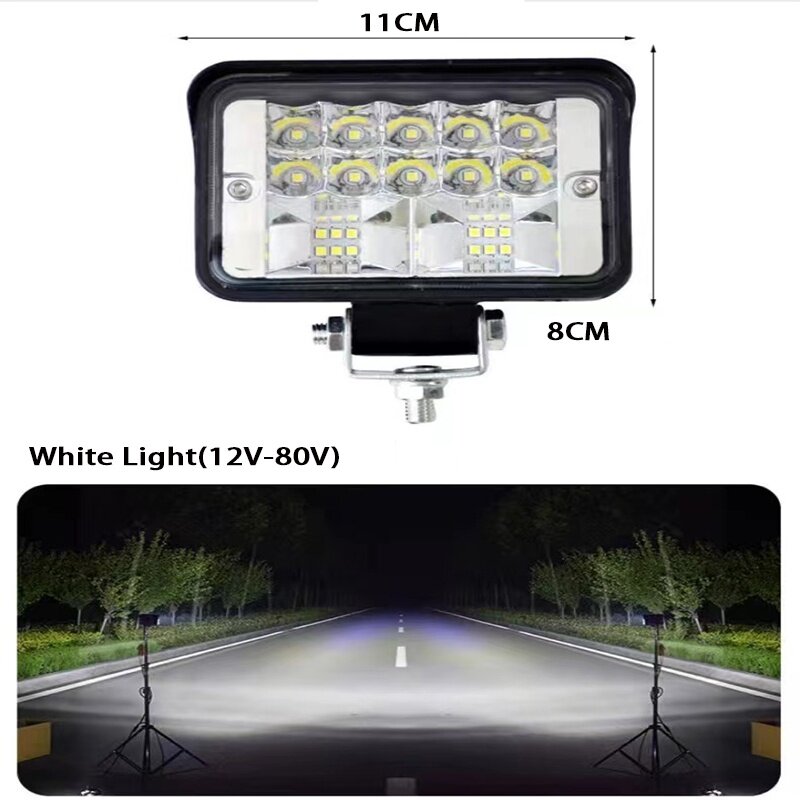 سيارة تعمل أضواء مصباح LED فائق السطوع الأضواء للسيارة/دراجة نارية/SUV/شاحنة/رافعة شوكية/قارب 6000K 12/24 فولت القيادة مصابيح ضباب