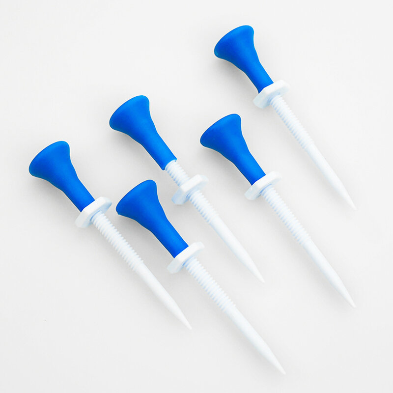 تي شيرتات جولف بلاستيكية زرقاء للاعبي الغولف ، يمكن تعديل الارتفاع ، أكثر متانة ، إكسسوارات جديدة ، 5 أو لكل صندوق
