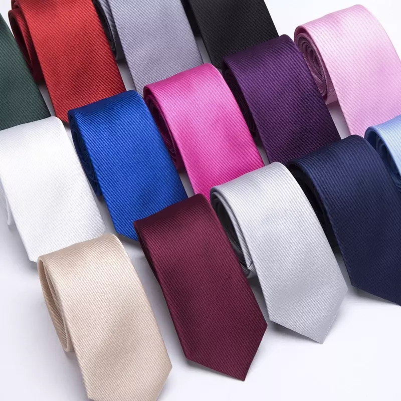 ربطة عنق نحيفة أحادية اللون للرجال ، ربطة عنق لحفلات الزفاف ، ذكر ، هدية ترفيهية ، إنجلترا ، قماش جاكار منسوج ، 6 +