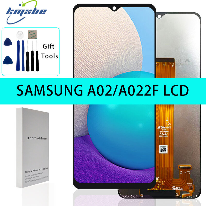 6.5 "الأصلي LCD لسامسونج غالاكسي A02 A022 A022M شاشة تعمل باللمس محول الأرقام لاستبدال سامسونج A022G A022F SM-A022F