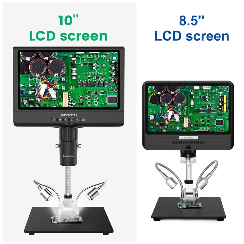 مجهر أندونستار الرقمي للحام ، شاشة عرض LCD قابلة للتعديل ، إصلاح الساعة ، AD209 "،