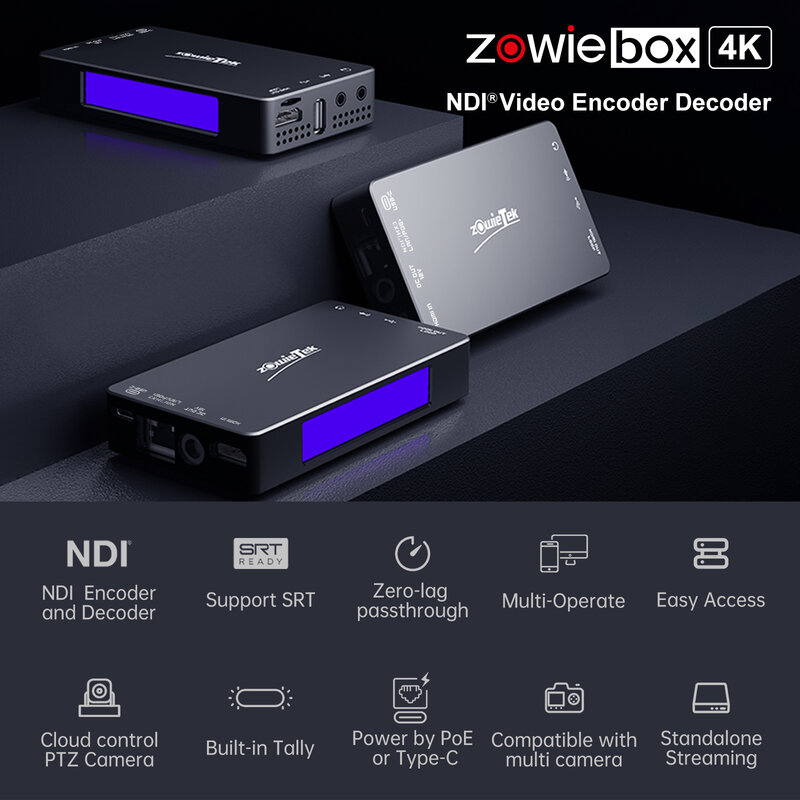 Zowietek-ترميز البث المباشر للفيديو ، ترميز HDMI ، فك التشفير ، NDI ، HX3 ، التقاط ومسجل ، SRT ، RTMP(S) ، RTSP ، 3.1.3 Versioni