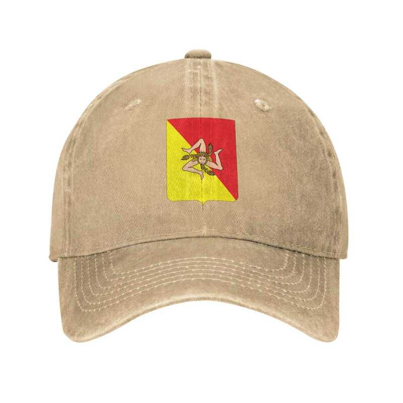 صقلية عالية الجودة شعار الدنيم قبعة قبعة بيسبول محبوك قبعة