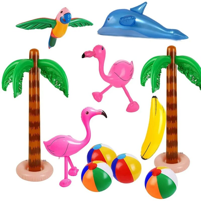 نفخ فلامنغو لعب للأطفال نفخ حمام سباحة تعويم لعبة حديقة تجمع ديكور حفلات هاواي الحدث لوازم الحفلات