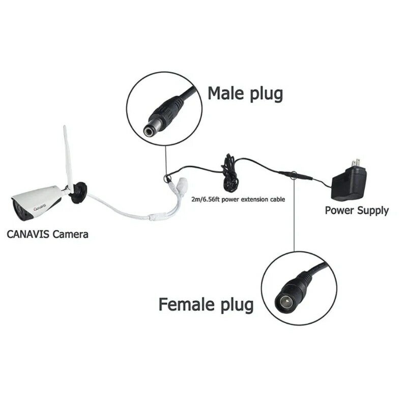 تيار مستمر تمديد كابل 1 متر 1.5 متر 3m 5 متر 3.5 مللي متر x 1.35 مللي متر أنثى إلى ذكر التوصيل ل 5 فولت 2A محول الطاقة الحبل المنزل CCTV كاميرا LED قطاع