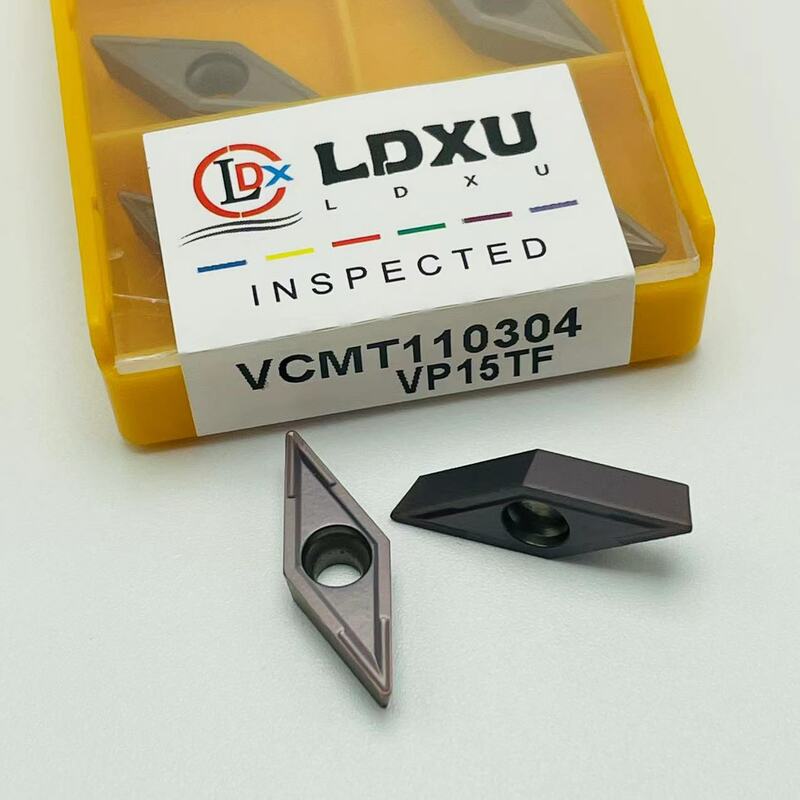VCMT 110304 VP15TF UE6020 US735 الفولاذ المقاوم للصدأ كربيد VCMT110304 كربيد عدة المخرطة المخرطة إدراجات