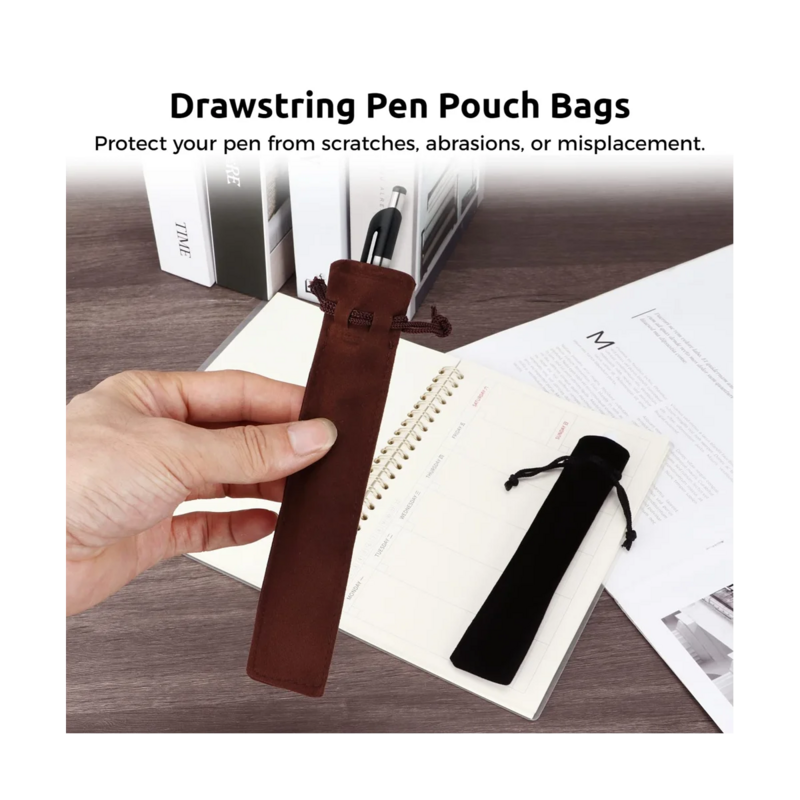 أكياس الحقيبة القلم المخملية مع الرباط ، أصحاب قلم رصاص واحد ، الحقائب القلم متعددة الأغراض ، 1.2x6.9 "، 100 قطعة