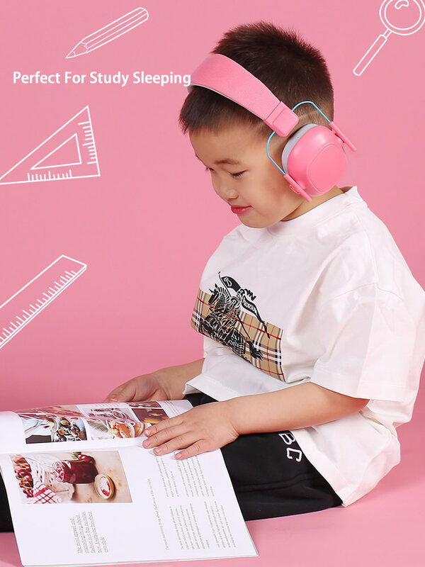 غطاء رأس قابل للطي للأطفال ، مضاد للضوضاء ، حماية السمع ، واقي الأذن ، الدراسة ، النوم ، أسطوانة اللعب ، تقليل الضوضاء ، الإلغاء