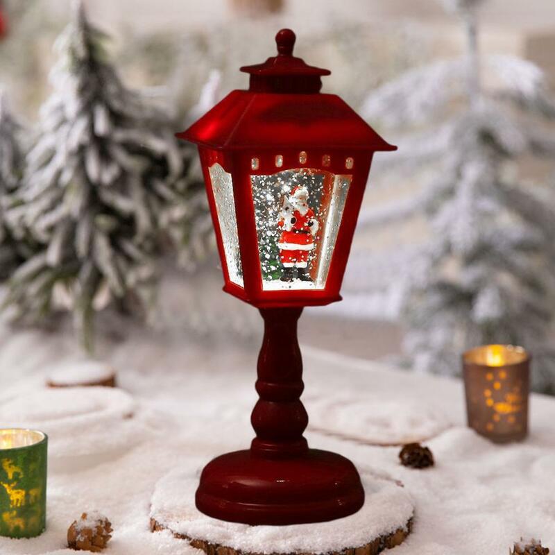 مصباح طاولة عيد الميلاد يعمل بالبطارية ، يعمل بالطاقة USB ، غريب الأطوار ، كرة الثلج ، أضواء الشموع لقضاء عطلة