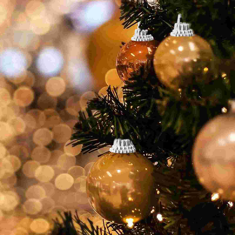 شجرة عيد الميلاد معلقة أغطية الكرة العلوية ، قبعات نهاية قلادة ، حول
