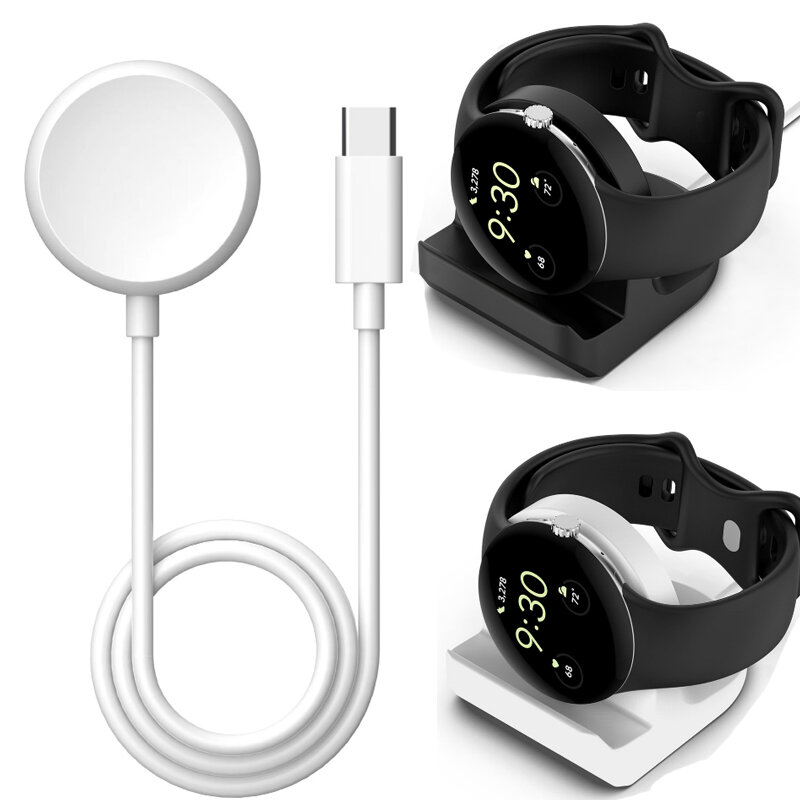نوع C Smartwatch حوض شاحن محول المغناطيسي USB شحن كابل قاعدة سلك الحبل ل جوجل بكسل ساعة ذكية ساعة اكسسوارات