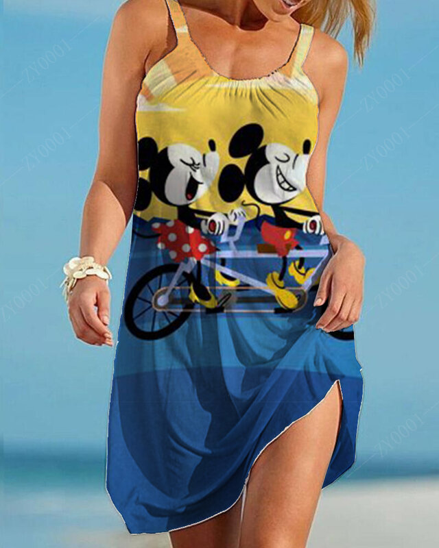 أحجام كبيرة الملابس للنساء حجم كبير Dressess شاطئ البحر ديزني أنيقة المرأة فساتين الصيف 2022 سنة فساتين راقية السيدات