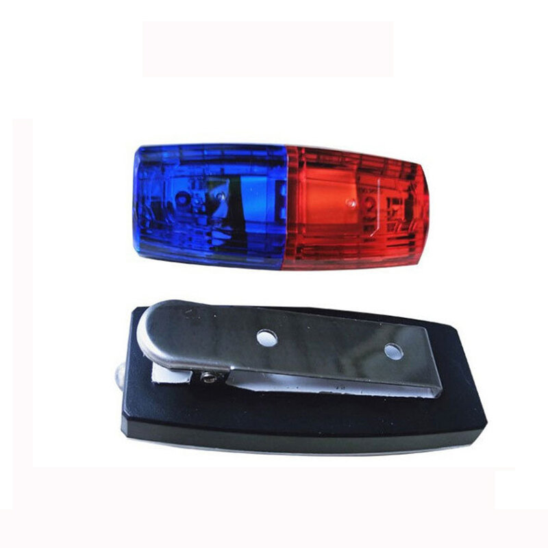 محمول USB LED أحمر أزرق وامض الكتف كليب مصباح الطوارئ السلامة تحذير إشارة الشرطة الخفيفة