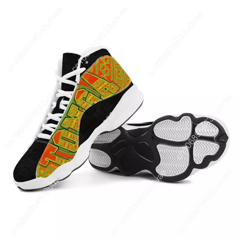 أحذية رياضية ملونة بولينيزية بنمط الساموا القبلية طونغا للجري ، رياضة كروية مخصصة ، شعار الفريق ، أحذية كرة السلة للرجال ، حديثة ،