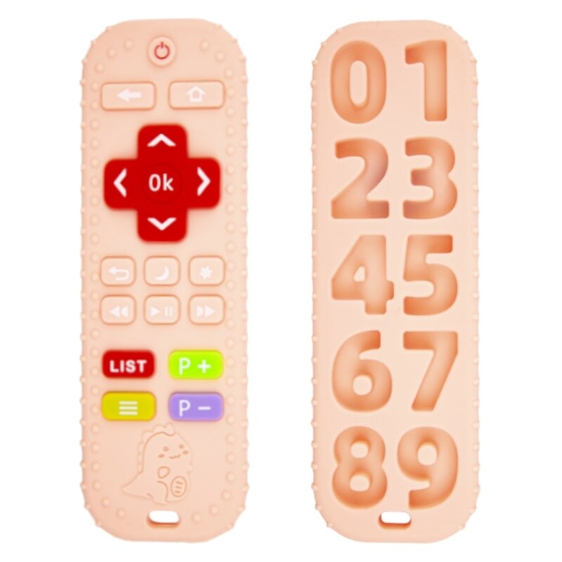 لعبة تسنين للأطفال من السيليكون 77HD تعمل بالتحكم عن بعد على شكل لعبة تسنين للأطفال من سن 3-6 6-12 شهرًا خالية من مادة BPA آلام