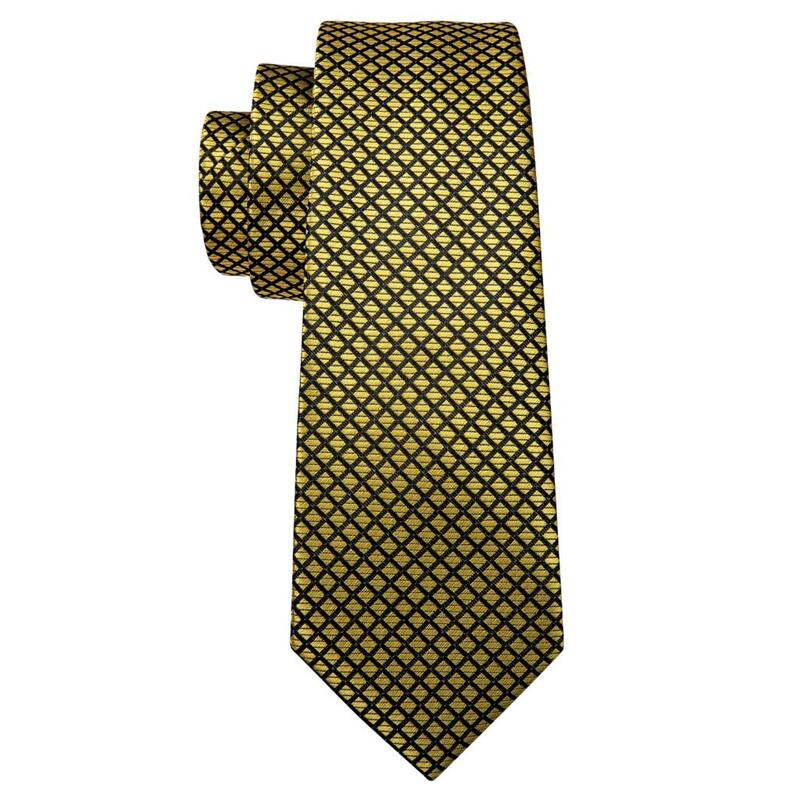 Barry.Wang-Jacquard ربطة عنق من الحرير للرجال ، منديل ، طقم أزرار أكمام ، ربطة عنق تم فحصها ، مصمم ، زفاف ، عمل ، 50 لونًا