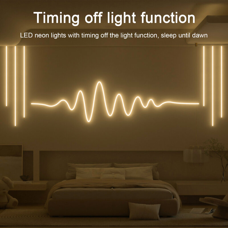 RGB LED ضوء النيون الشريط ، مقاوم للماء IP67 ، ضوء حبل النيون ، لتقوم بها بنفسك ضوء بار ، APP التحكم ، الموسيقى ، التلفزيون الخلفية ، لعبة الديكور
