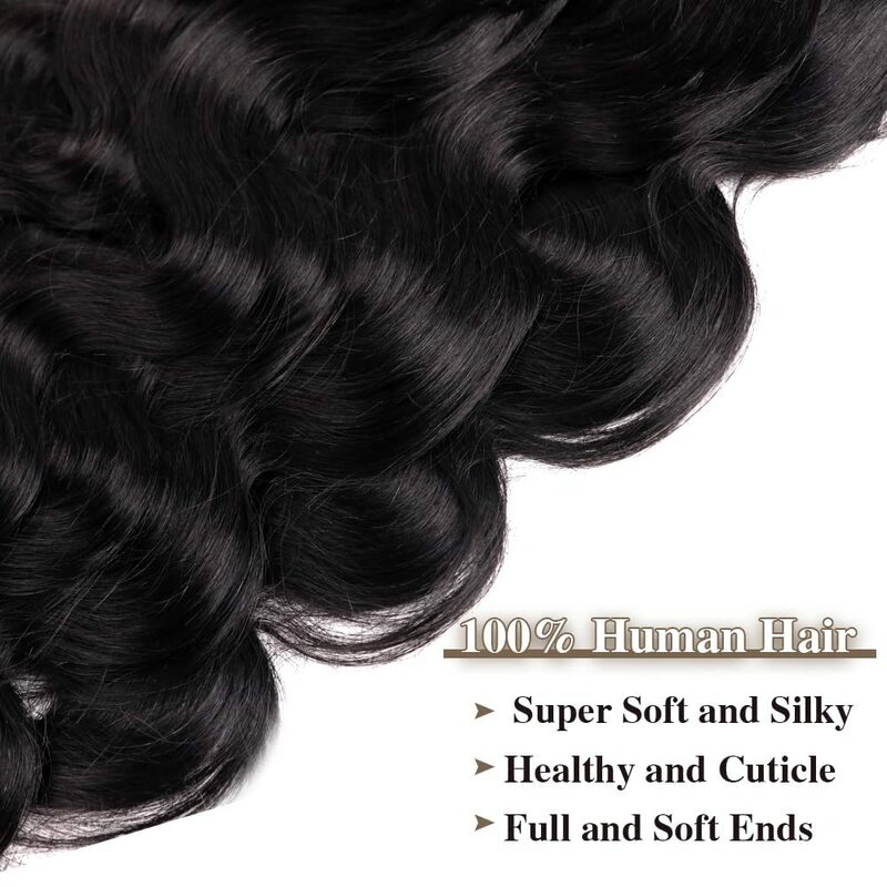 وصلات في الشعر للنساء السود ، شعر الإنسان ، لحمة مزدوجة ، موجة الجسم ، 8 قطعة ، 120g