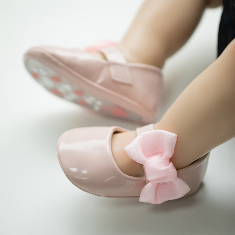 Spring Summer Newborn Baby Girl Shoes Bowknot Rubber Sole Anti-Slip First Walker Toddler Performance Dance Baby Shoes for Girl