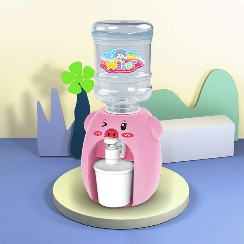 مصغرة مبردات المياه المنزلية لعبة نافورة لطيف نافورة مشروبات نموذج موزع مياه صغير لعبة للأطفال E65D