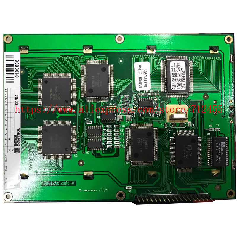 شاشة عرض LCD لآلة حقن صب ، PCB-T240128 #6-01 ، MGLS240128T-B ، جديد