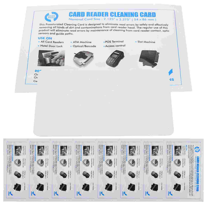 بطاقة تنظيف للطابعة ، أداة قابلة لإعادة الاستخدام ، منظف ، منظف ، رصيد ثنائي الجانب من كلوريد البولي فينيل ، 10