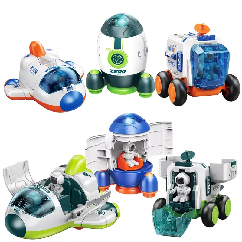 نماذج مركبة فضائية وصاروخ للأطفال ، نموذج سيارة صغير ، أدوات معرفية للأطفال ، هدية للأولاد والبنات الصغار