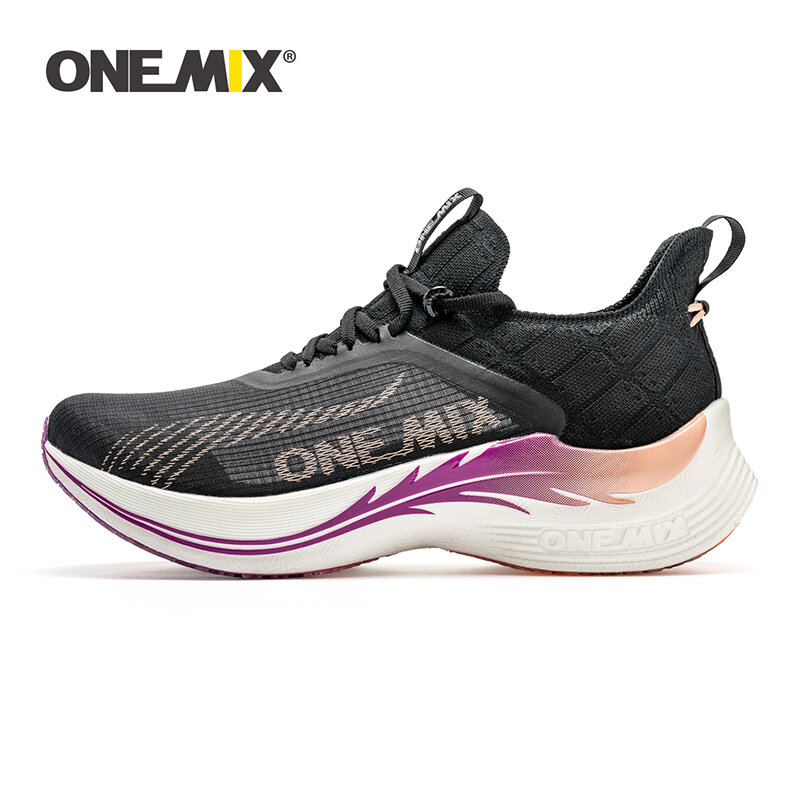 ONEMIX لوحة كربون ماراثون احذية الجري المهنية مستقرة دعم صدمة الإغاثة خفيفة للغاية انتعاش الرياضة المدربين أحذية رياضية