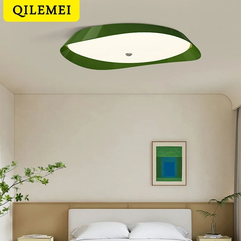 مصباح سقف LED بسيط على الطراز الفرنسي الكريمي ، ثريات حديثة لغرفة النوم ، غرفة الدراسة والمعيشة ، تركيبات ديكور المنزل ، جديدة