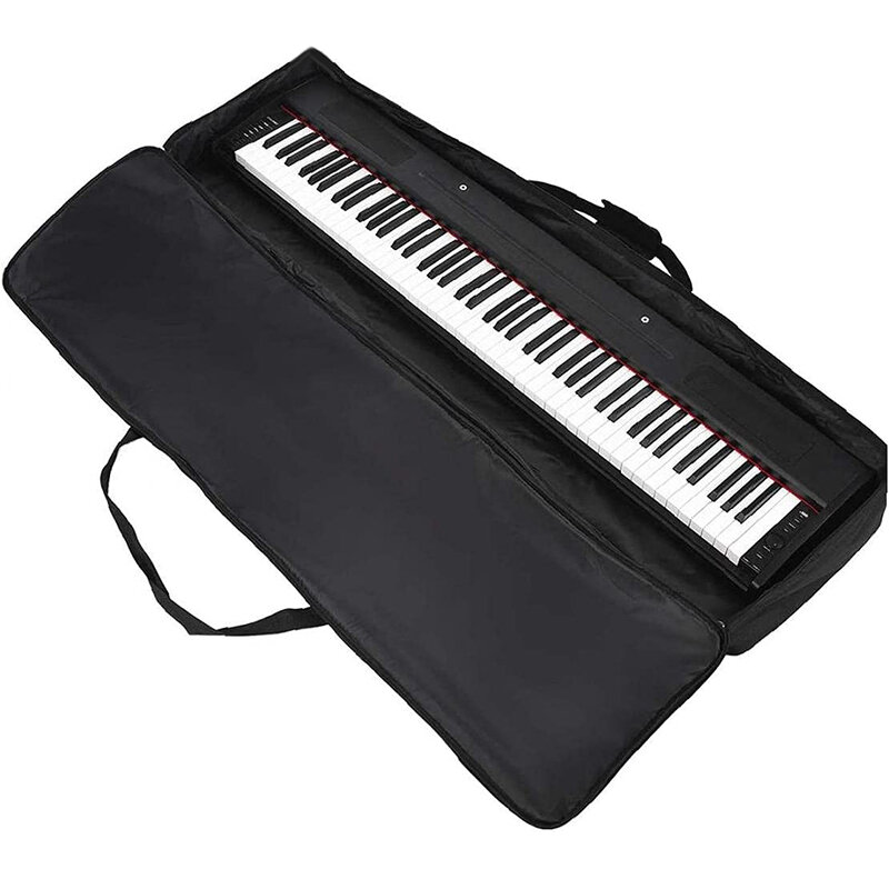 حقيبة حمل مبطنة لـ 88 مفتاح بيانو ، مقاومة للماء ، لوحة مفاتيح عالمية ، سميكة ، سوداء