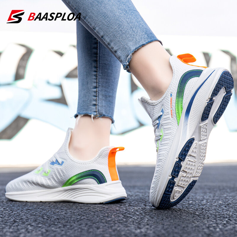 حذاء المشي الجديد للسيدات من Baasploa موضة 2022 حذاء رياضي غير رسمي يسمح بالتهوية حذاء رياضي مريح للركض للنساء حذاء تنس خفيف للنساء