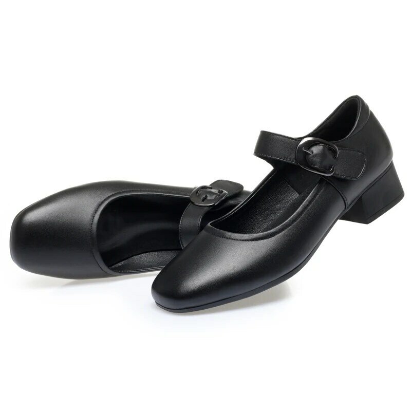 AIYUQI-حذاء مكتبي من الجلد الأصلي للنساء ، أحذية رسمية احترافية ، أمي ، مقاس كبير 41 ، 42 ، 43 ، جديد ، ربيع ،