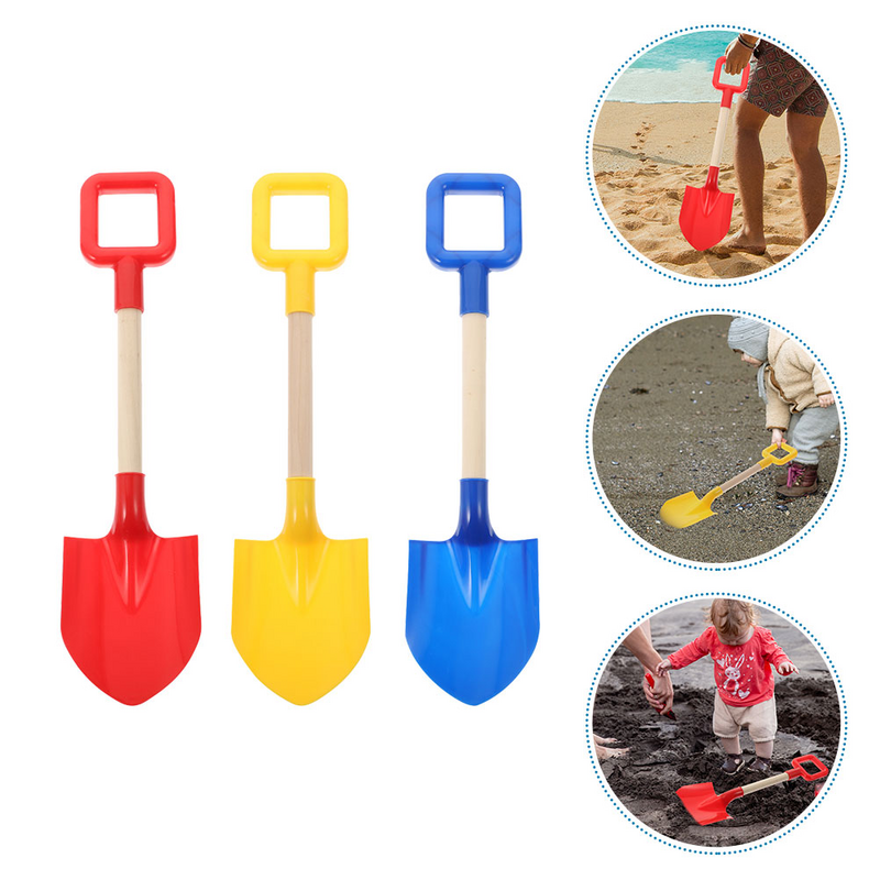 مجارف رمال الشاطئ البلاستيكية للأطفال ، لعبة شاطئ صغيرة ، أدوات بلاستيكية للأطفال الصغار ، 3 *