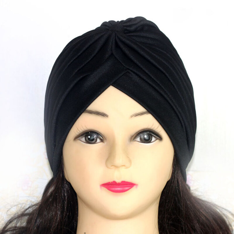 جديد نساء طيات تربان إسلامية وشاح موضة إسلامية داخلية الحجاب قبعات التفاف العربية أنثى الهند قبعات فام musulman turbante mujer