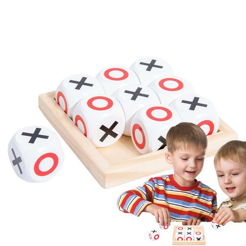 لعبة شطرنج خشبية للأطفال ، لوحة صغيرة ، XO ، لعبة لغز ، ألعاب تعليمية للأطفال ، عائلة
